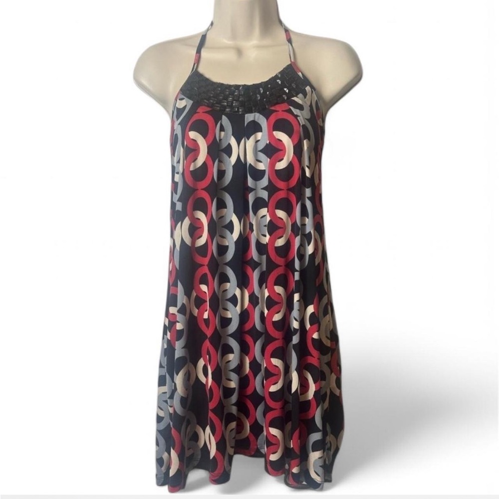 Y2K Geometric Halter‎ Dress